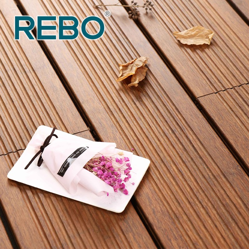 Natural Color Waterproof Composite Bamboo Patio Decking Outdoor Carbonized Bamboo Flooring Board