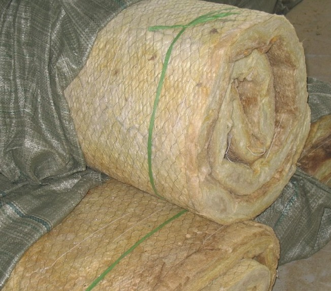 100kg Density Rock Wool Fireproof Insulation Blanket in Rolls