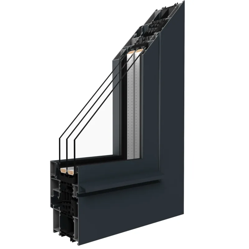 Cbmmart Nfrc Standard Aluminum Powder Coated Profiles Casement Push Window with Grill