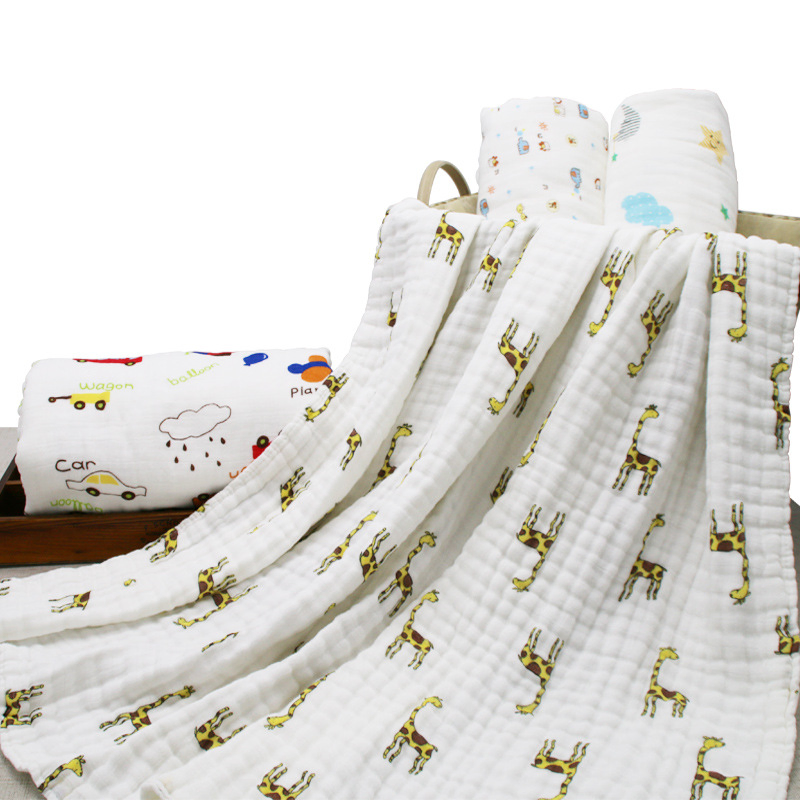 Wholesale Skin-Friendly Custom 30% Cotton 70% Bamboo Newborn Baby Girl Custom Wrap Muslin Swaddle Receiving Blankets Bedding