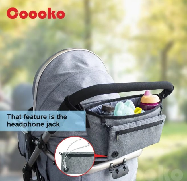 Best Selling and High Quality Universal Baby Adjustable Stroller Organizer Caddy