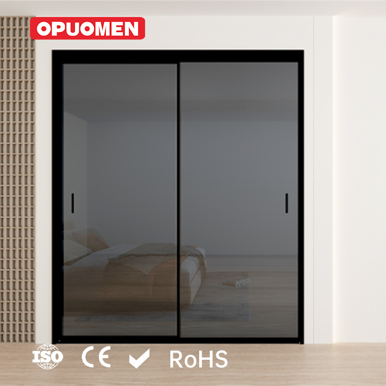 Customized Aluminum Frame, Extremely Narrow Frame, Tempered Glass Hanging Sliding Door