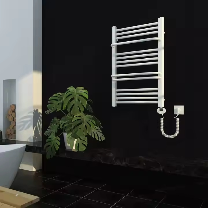 Modern 800X500mm White Electric Towel Warmer Rail for Luxurious Comfort