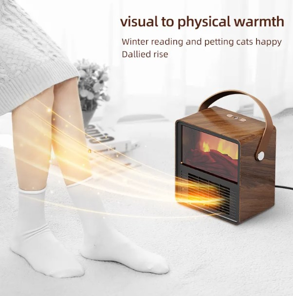Portable Electric Heater Fan with 5-Position Temperature Adjustment for Cozy Spaces