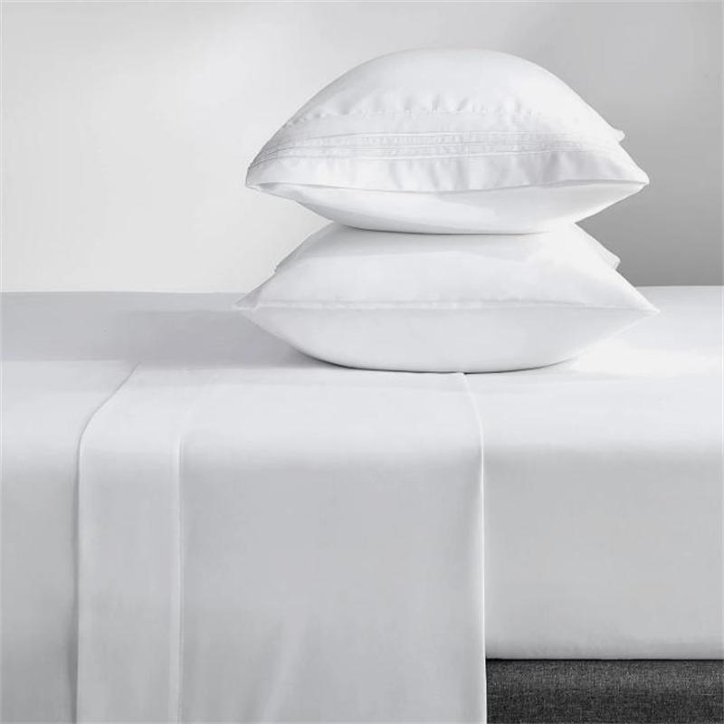 Wholesale Bed Linen Ultra Soft Bedding 100% Cotton Hotel White Satin Stripe Duvet Covers Set