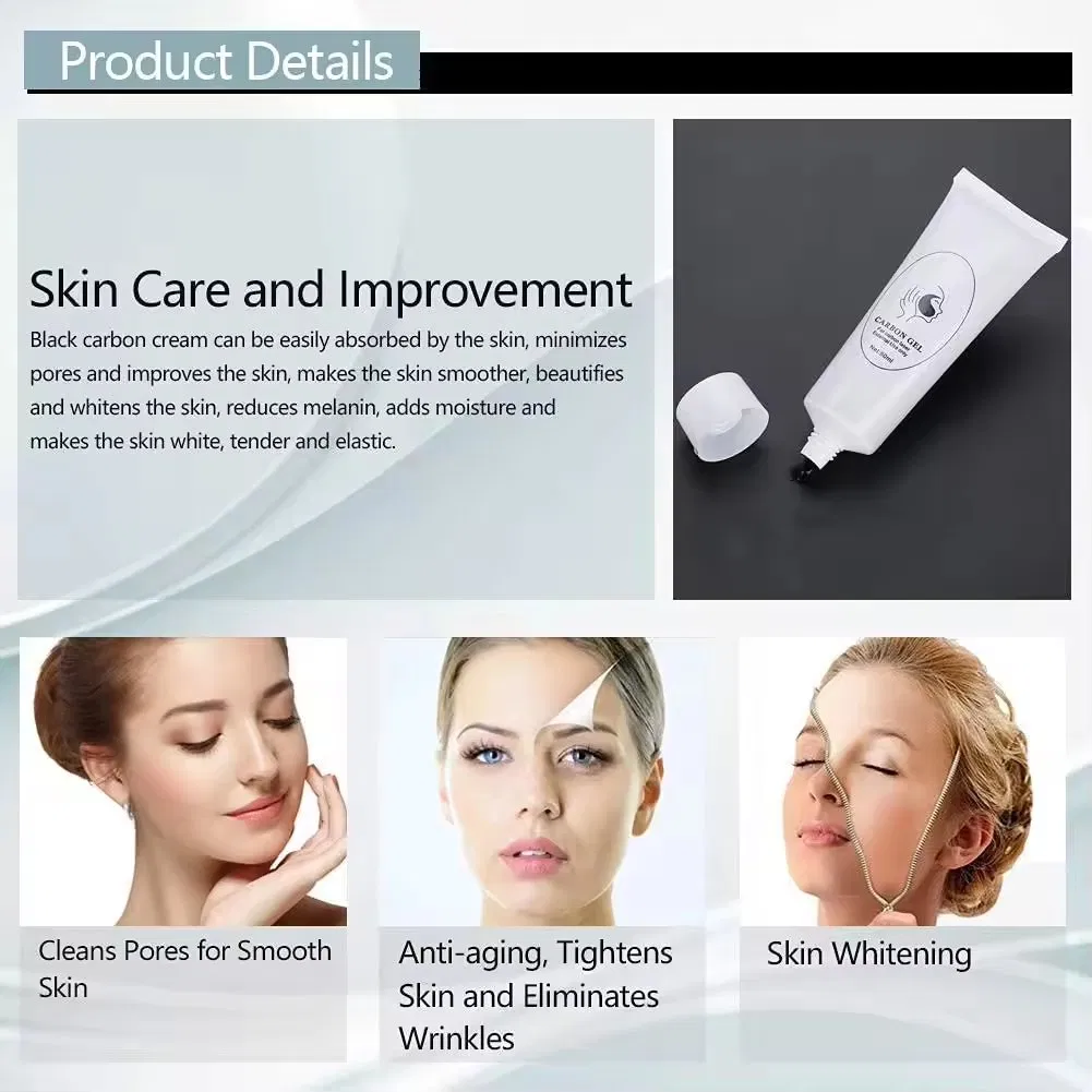Laser Carbon Peel Gel - 80ml Deep Cleaning & Skin Rejuvenation Cream for Facial & Body Whitening Care