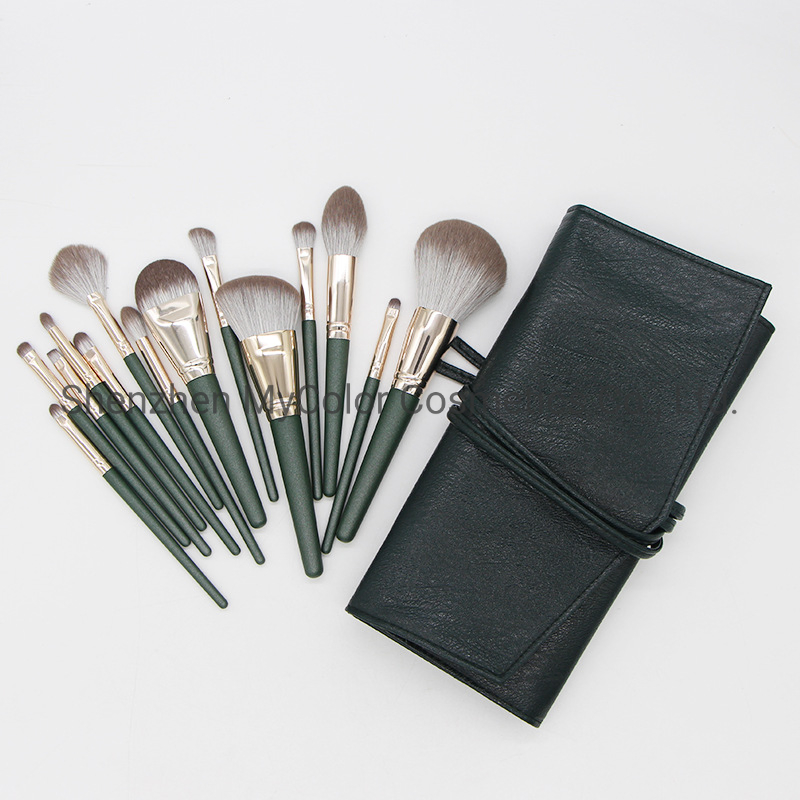 Cosmetic Brush Set Professional Customized Eyebrow Powder Makeup Brushes with PU Bag
