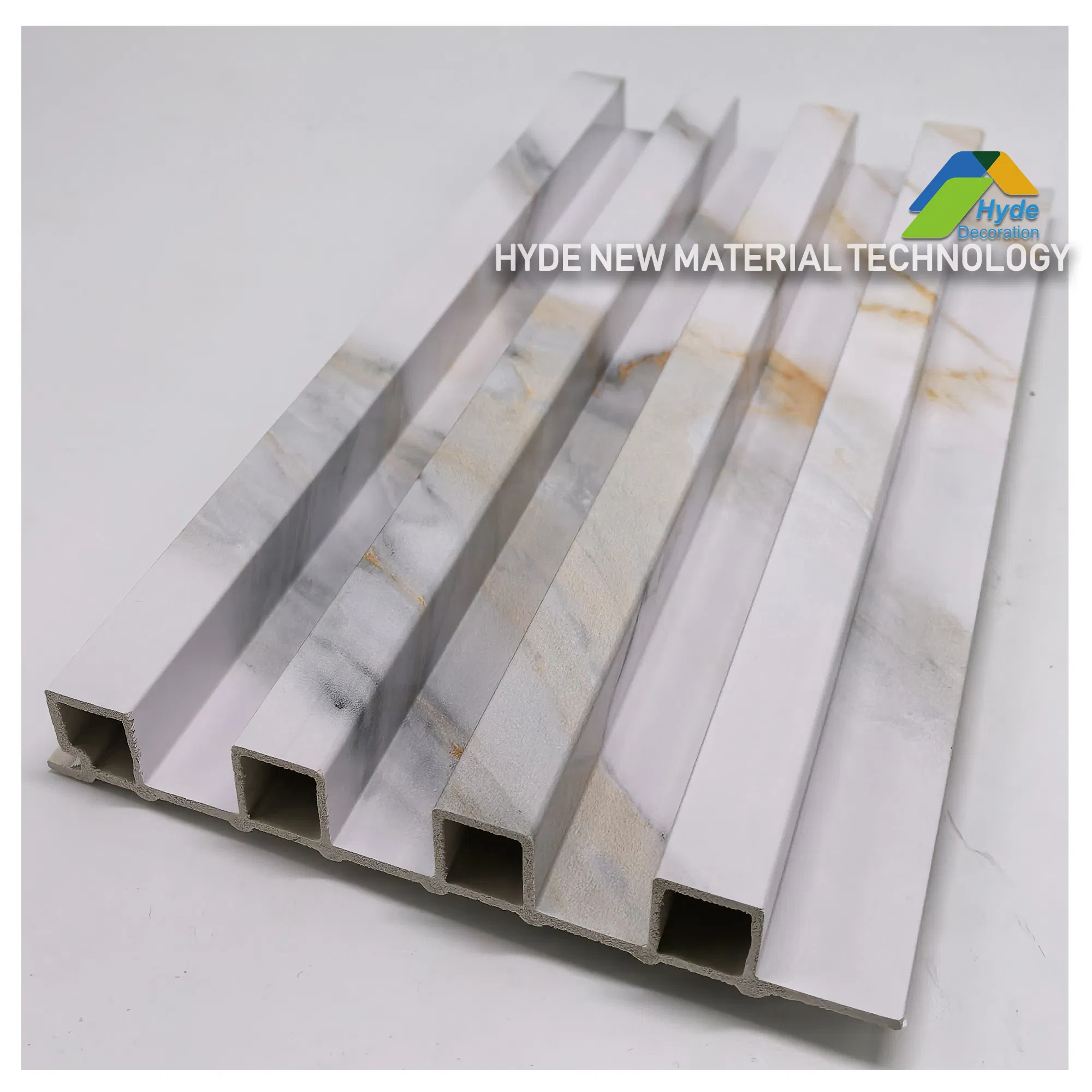 Eco-Friendly Wood Plastic Fluted Wall Panel Lambrin WPC Louvers Indoor Decoration