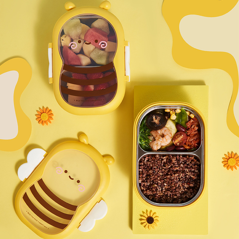 Insulated Students Office Workers Divided Children's Bento Box