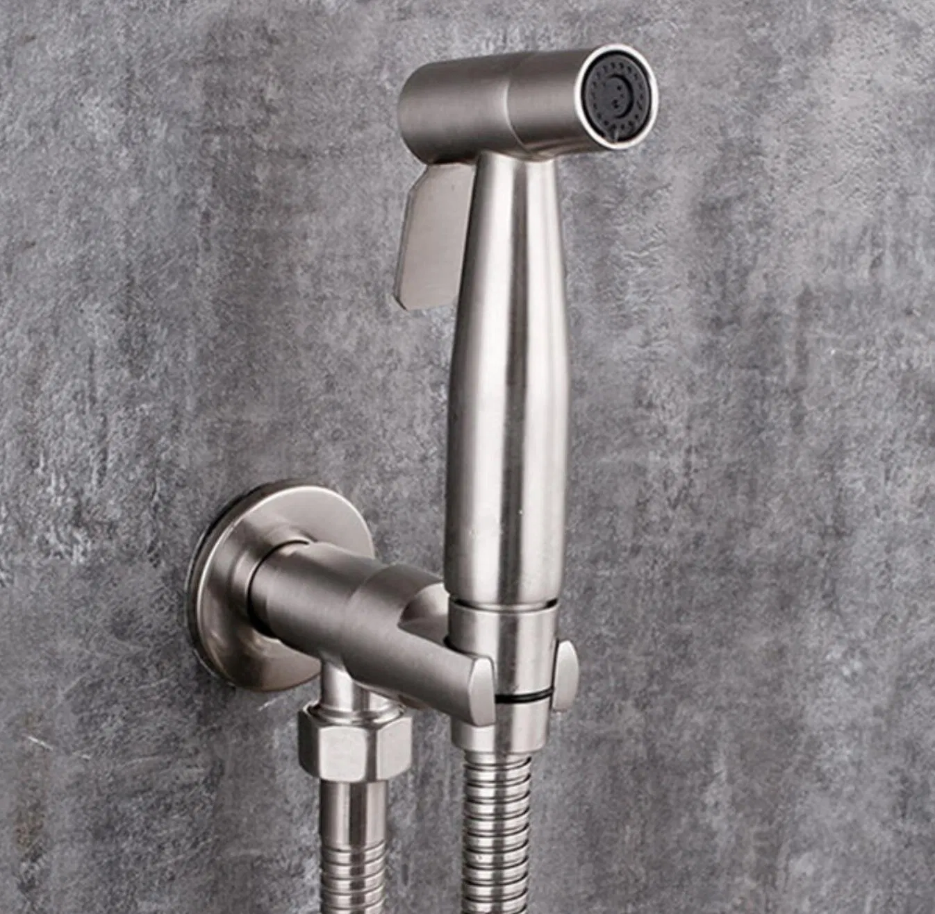 Cold Stainless Steel 304 Shower Faucets Wall Mounted Hand Held Bidet Spray Gun Chrome Color Bathroom Accessories Toilet Wc Spray Gun