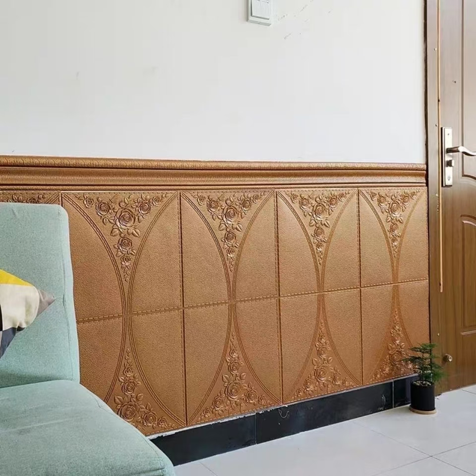 Wainscot DIY Self-Adhesive 3D Wall Sticker Wall Paper for Interior Home Decoration