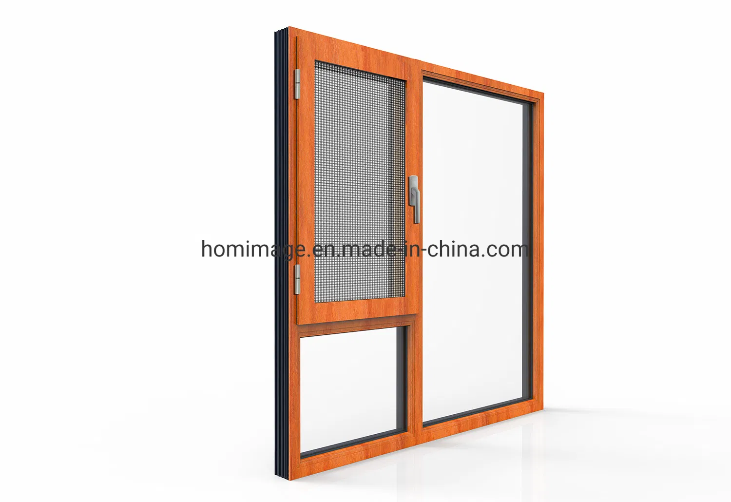 Eco Aluminium Clad Wooden Hinged Windows with Steel Fly Screen