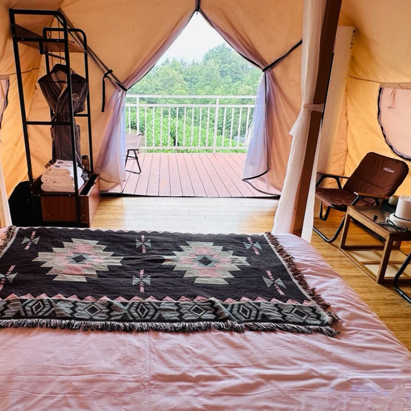 5*8 M Outdoor Luxury Nomad Square Hotel Tent Accommodation