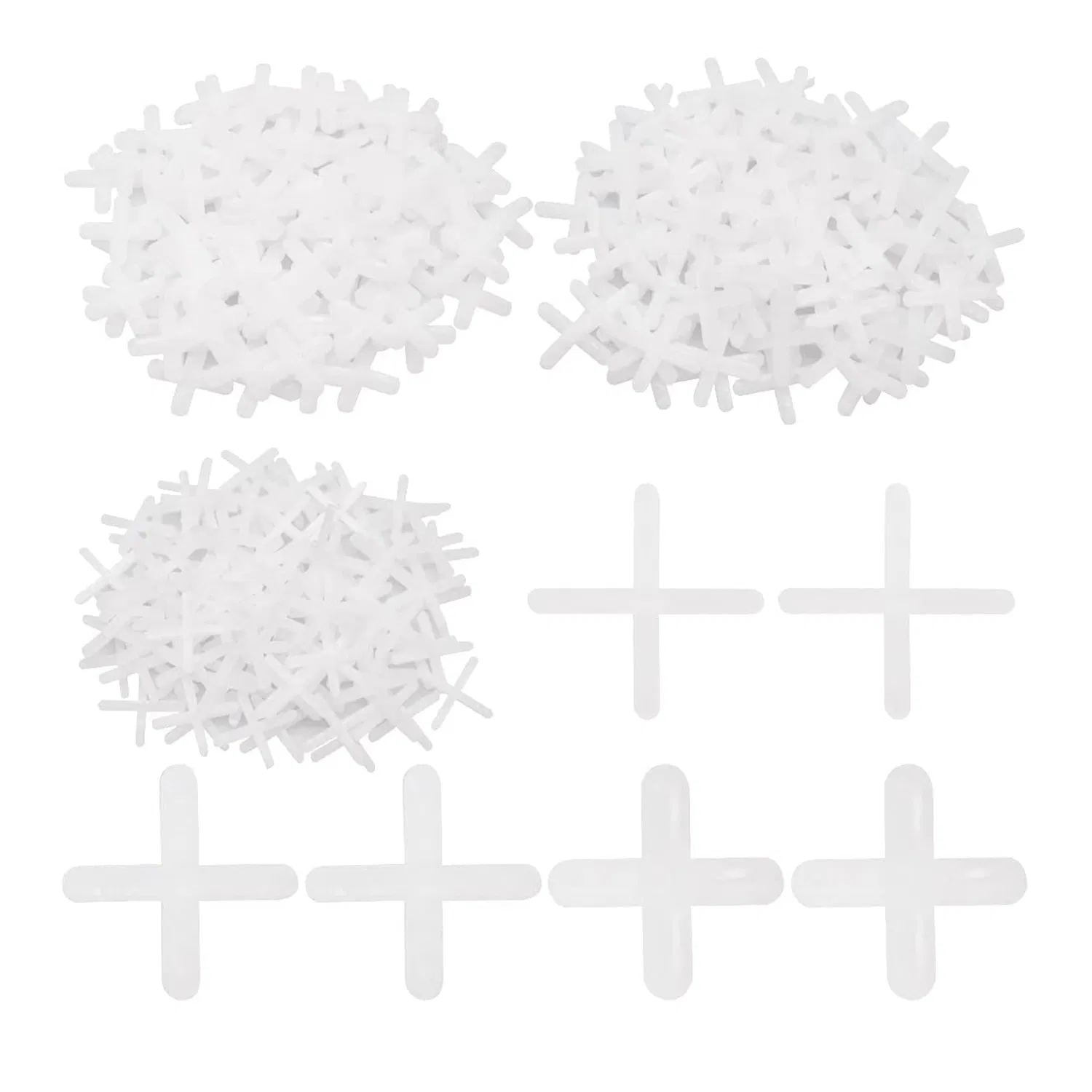 Tile Spacers Plastic Tile Spacers, Tile Spacers, Joint Spacers, 2/3/4 mm, Cross-Shaped Joint Spacers, Spacers for Tile Cutting and Spacing Adjustment