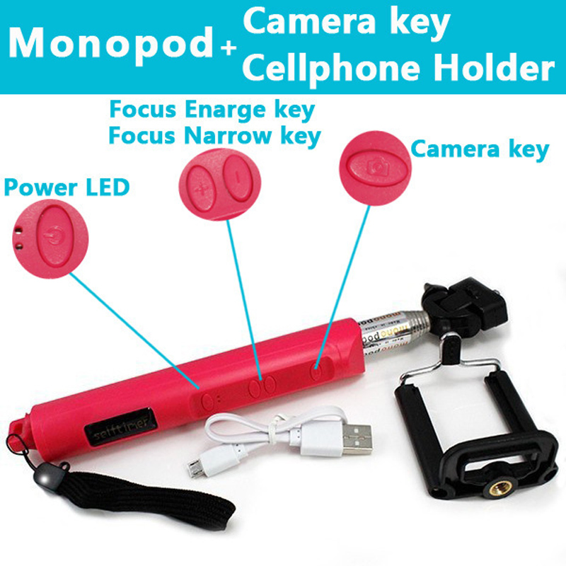 High Quality Foldable Monopod Bluetooth Selfie Stick with Zoom