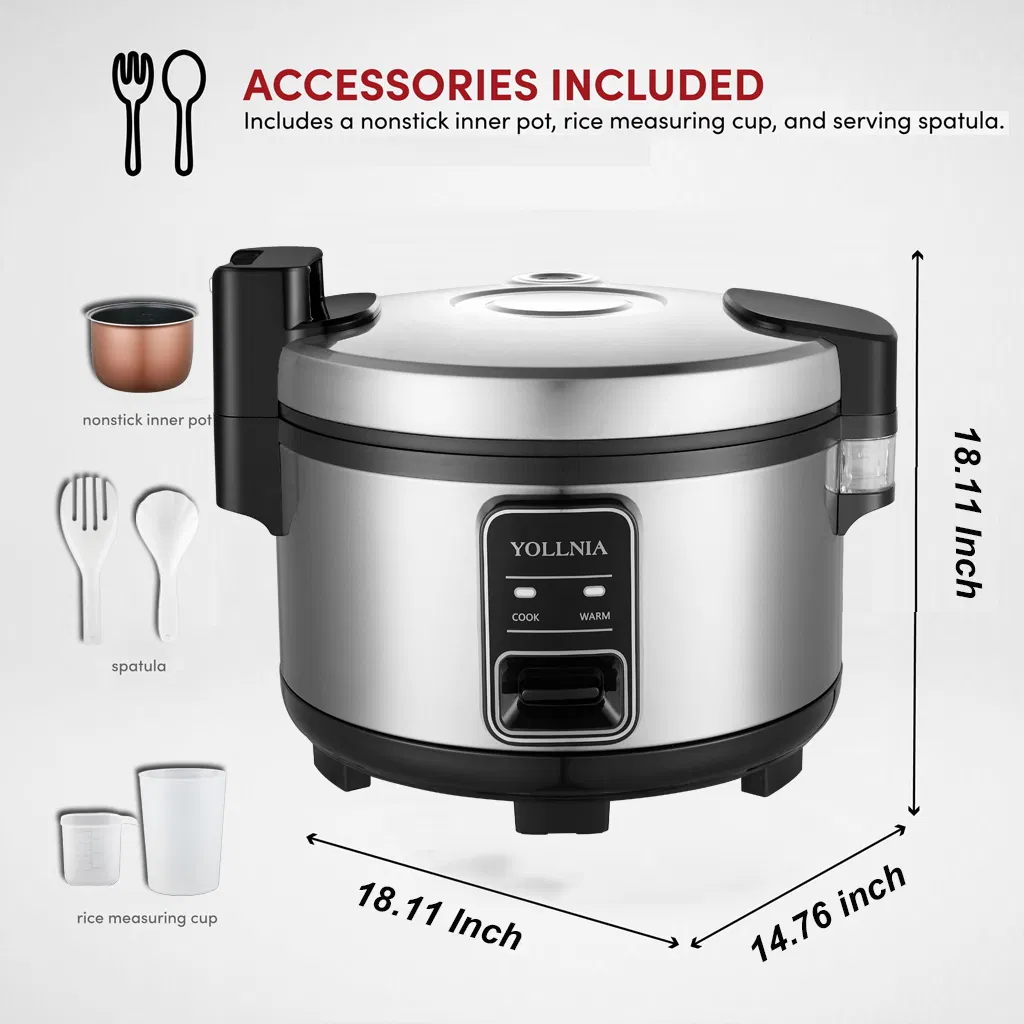 22 Cups 4L Uncooked Rice Professional Rice Cooker Electrical Automatic Cooking 1300W