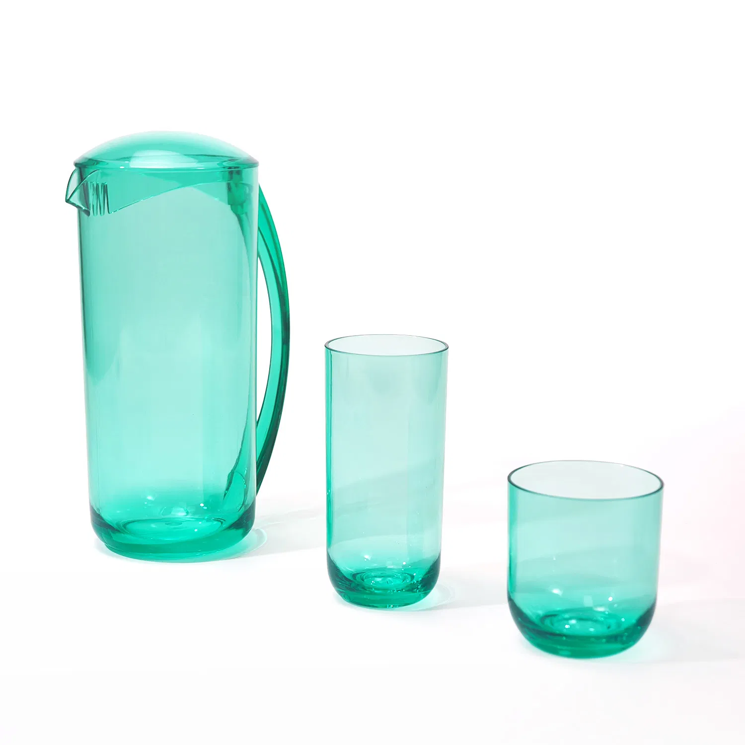 Tinted Clear Water Liquid Container 2L Plastic Jug Kettle with Lid