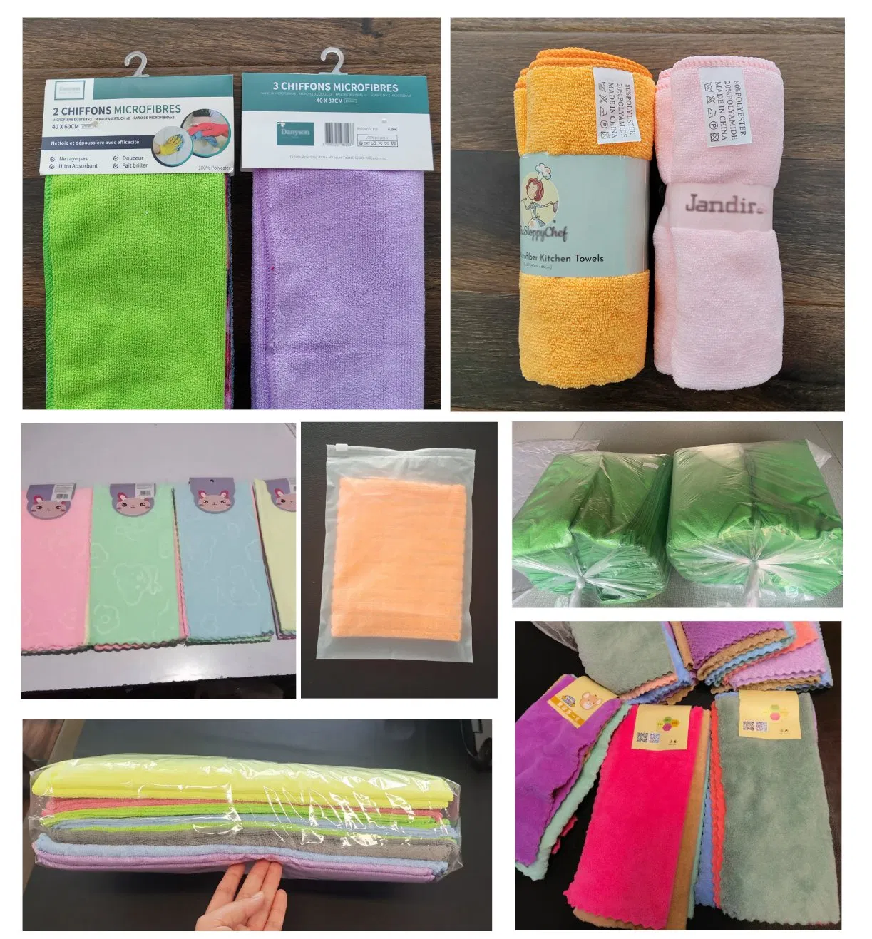 Reusable Household Cleaning Kitchen Towels Dish Rags Quick Drying Microfibre Cleaning Towel Car Wash Microfiber Cleaning Cloth