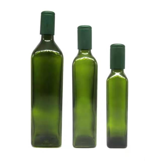 500ml Empty Dark Green Vinegars / Olive Oil Bottle with Metal Caps