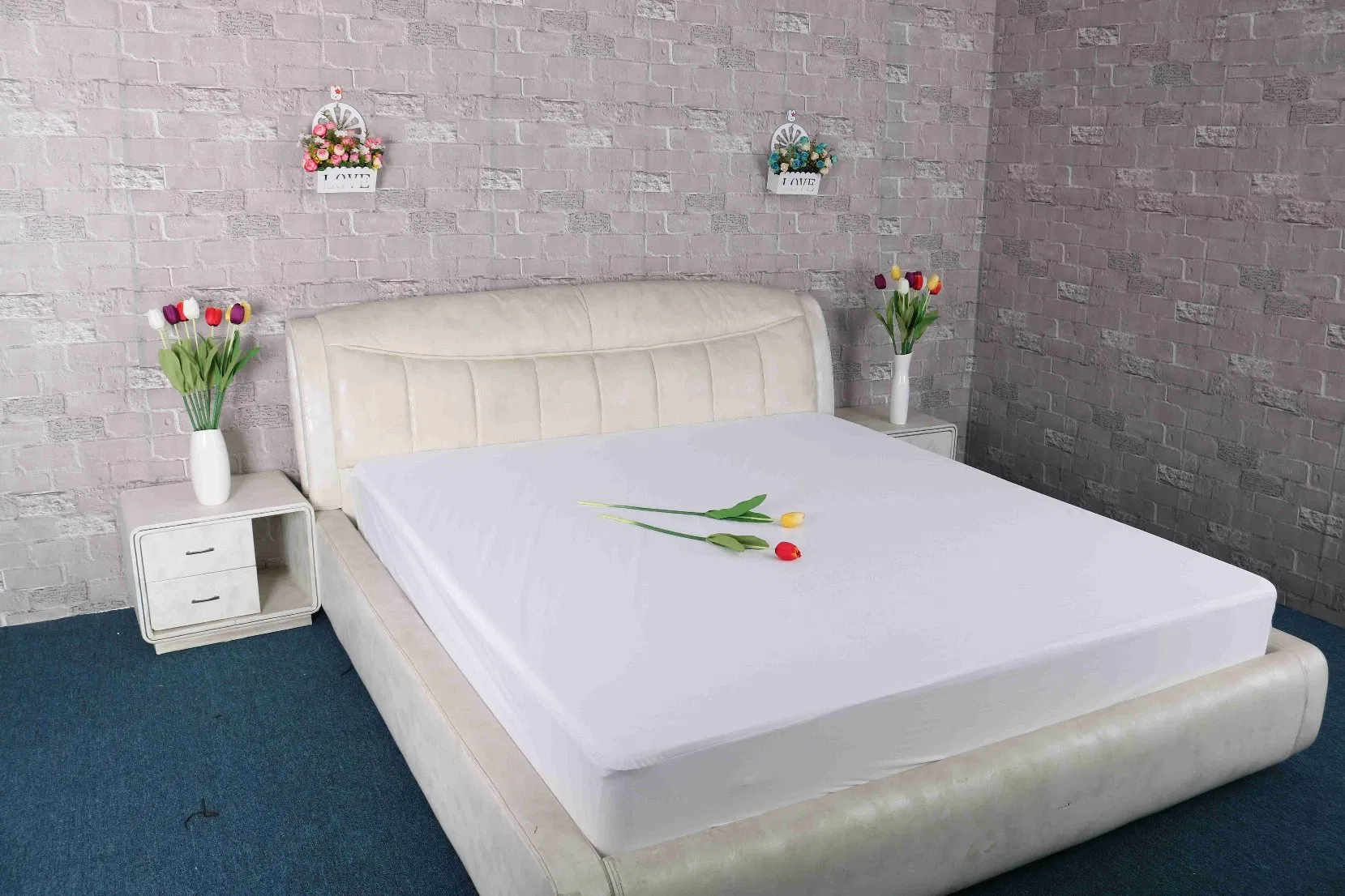 Comfortable King Size Hotel Home Luxury Bed Sheets Easy Fit Breathable Waterproof Fitted Sheet