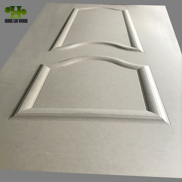 Natural Wood Veneer HDF Moulded Door Skin for Interior Door