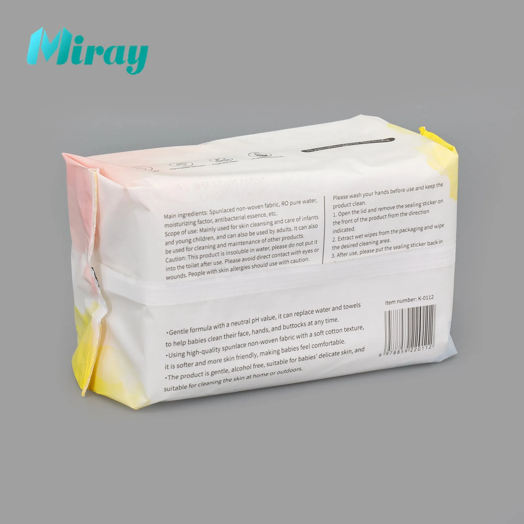 OEM ODM Wholesale Wet Wholesale Degradable Natural Plant Fiber Pure Water Based Soft Tissue Baby Wipes Daily Care Alcohol-Free