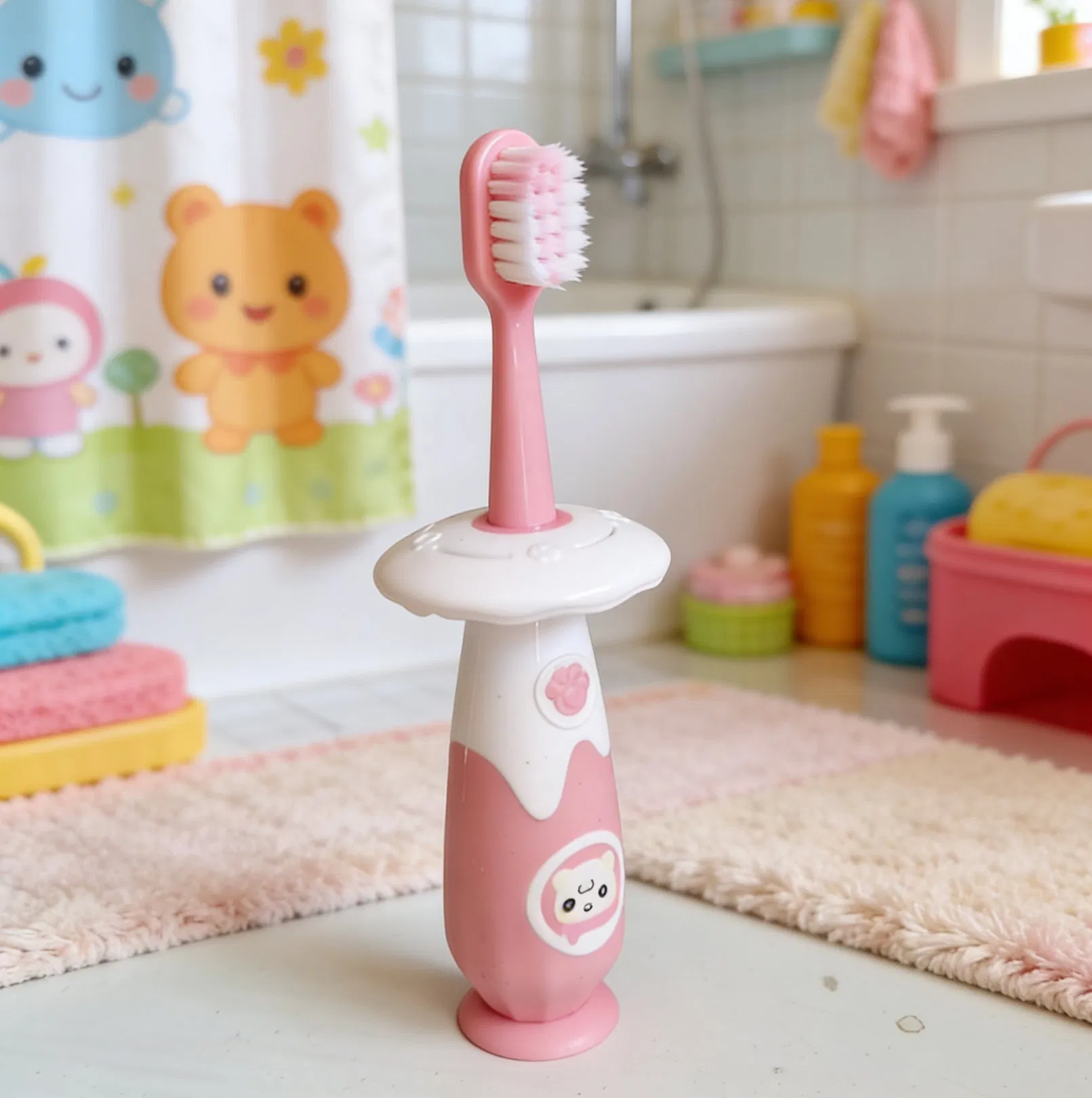 Kids Toothbrush with 10000 Soft Bristles with Anti-Choking & Water Splash Guard