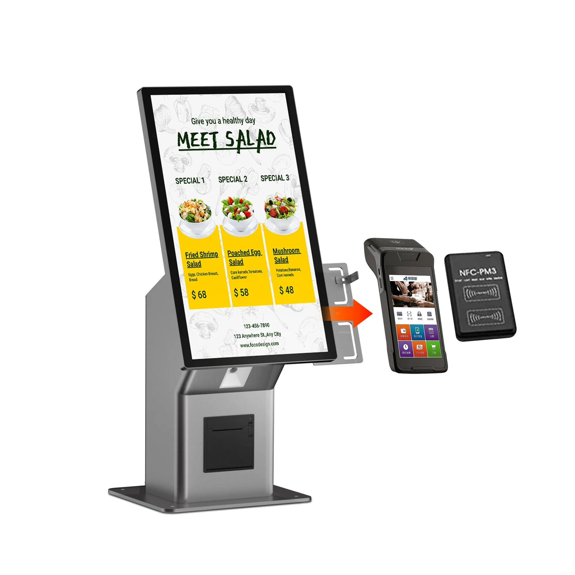 POS System for Gas Station Pharmacy & Supermarket Retail Stores Indoor Application with Optional Barcode Reader Sdk Function