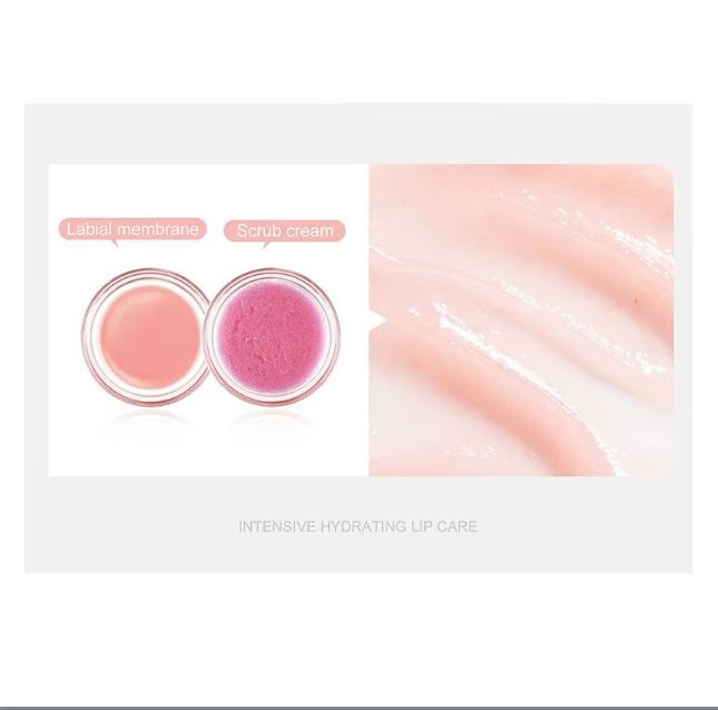 Gentle Sugar Lip Scrub and Balm with Fruity Flavor