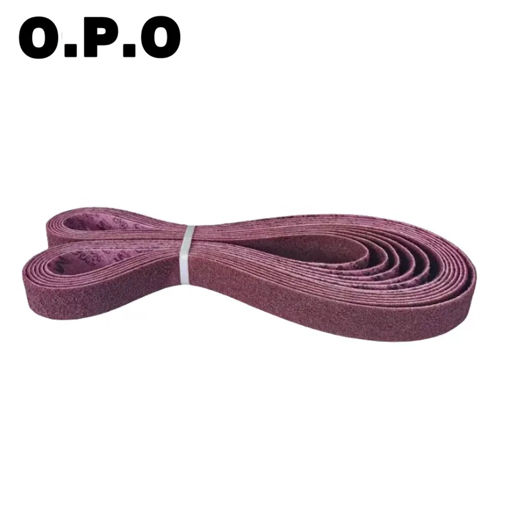 Factory Wholesale Customized Non Woven Abrasive Belts Surface Conditioning Belt Nylon Sanding Belt for Polishing and Finishing