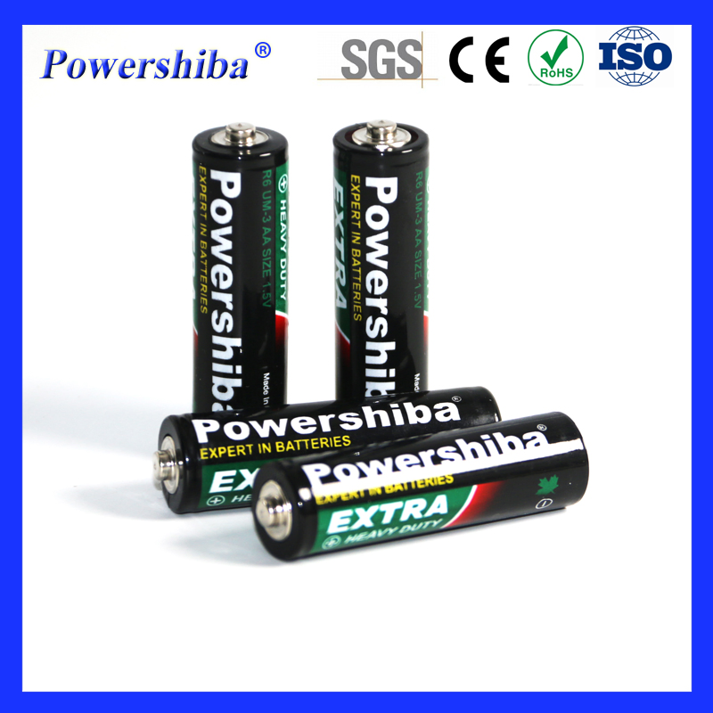 R6 AA Um-3 PVC Jacket 1.5V Dry Cell Battery