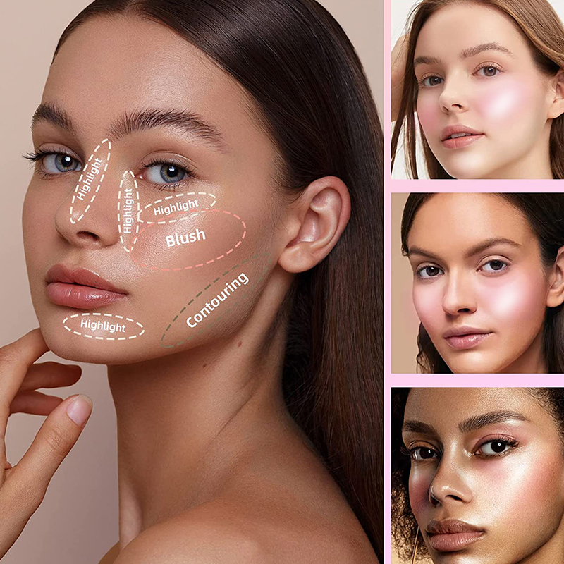 Seline Girl 5g Blusher Brightening Loose Powder Face Body Highlighter