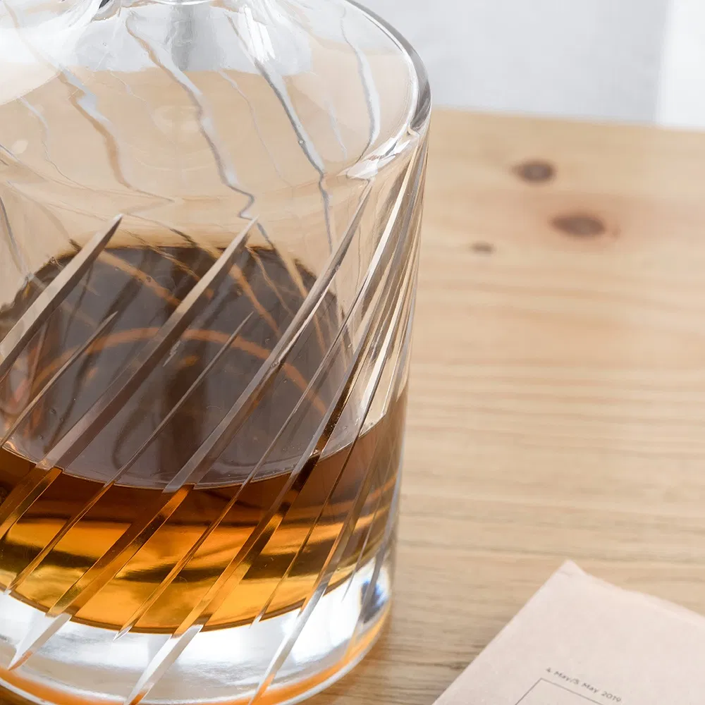 Shunstone Bulk Classic 25oz Lead Free Crystal Plain Whisky Decanter Bottle for Customized Logo