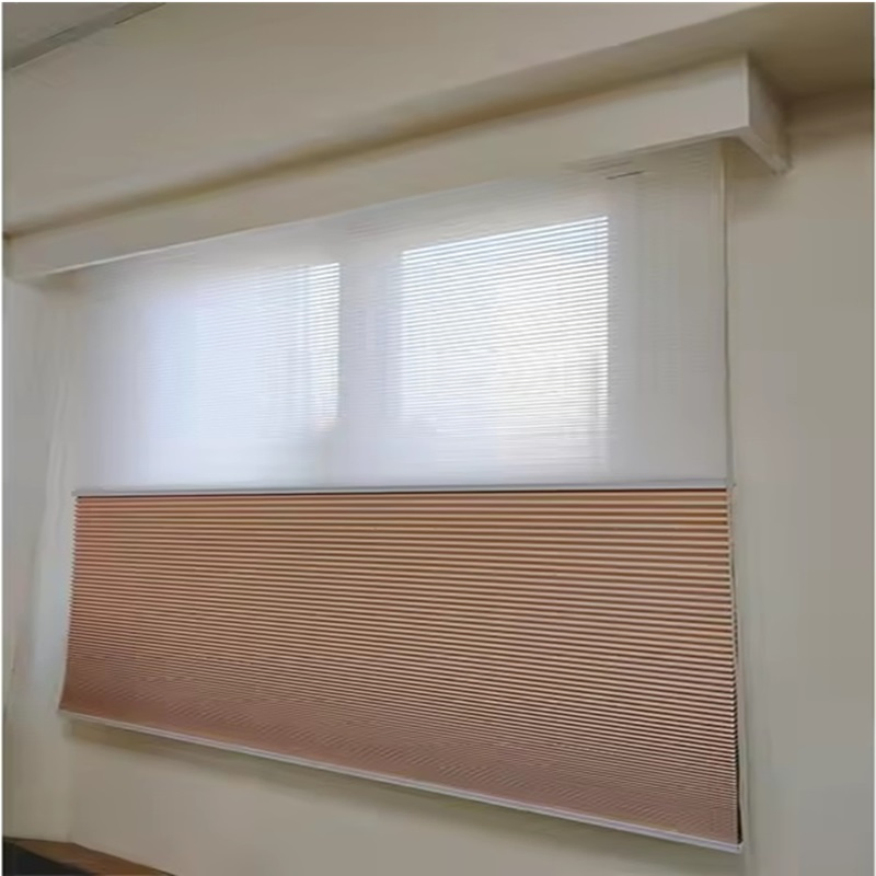 Motorized Top Bottom up Honeycomb Blinds, Cordless Cellular Blinds