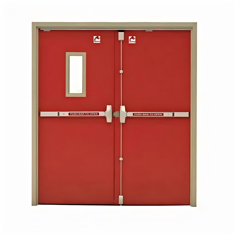 Premium Stainless Steel Fire Rated Safety Push Bar Release Steel Door for Public Buildings