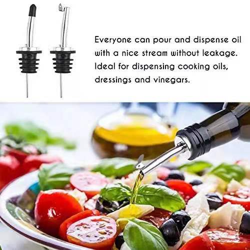 500ml Glass Dark Green Olive Oil Bottle with Set for Vinegars