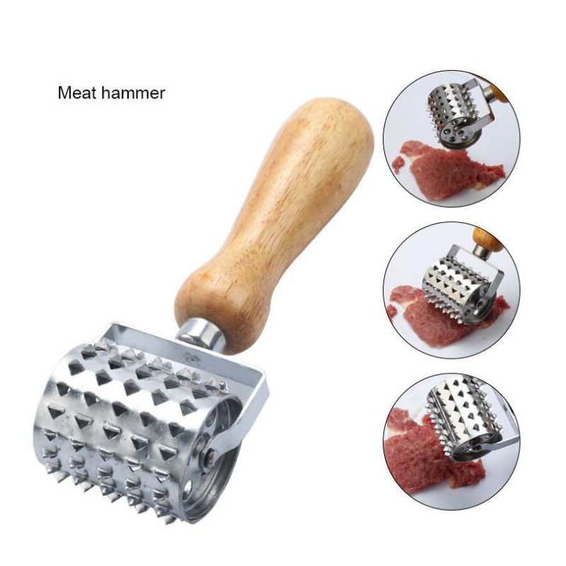 Heavy Duty Double-Sided Meat Tenderizer Roller Hammer for Beef Pork Chicken Esg12233