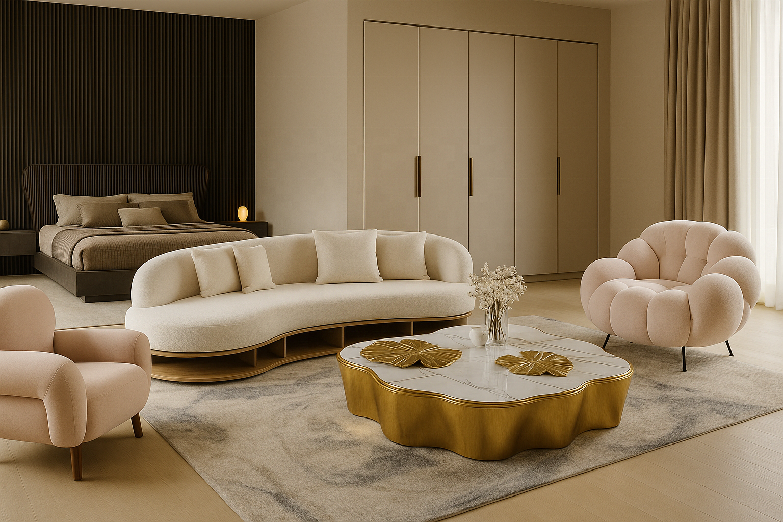 Комплект мебели для дома диван стулья столик кровать