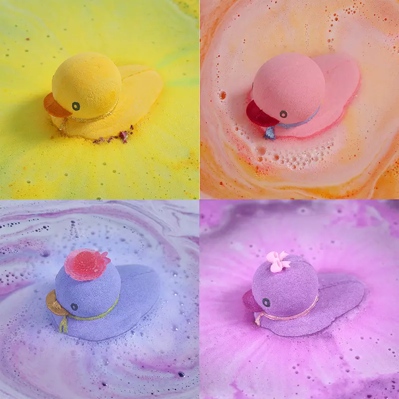 OEM Kids Animal Bath Bombs with Surprise Toys Inside Duck Bath Bomb