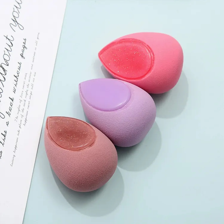 Esponja De Etiqueta De Esponjas De Maquillaje Personalizado Silicone Cosmetic Sponge Makeup Suave Con Forma