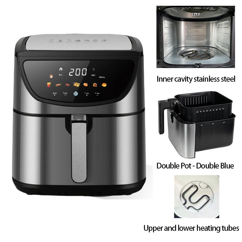 2025 New Hot Sales Digital Display 8 Liters Customized Logo Household Ms-2806D Air Fryer