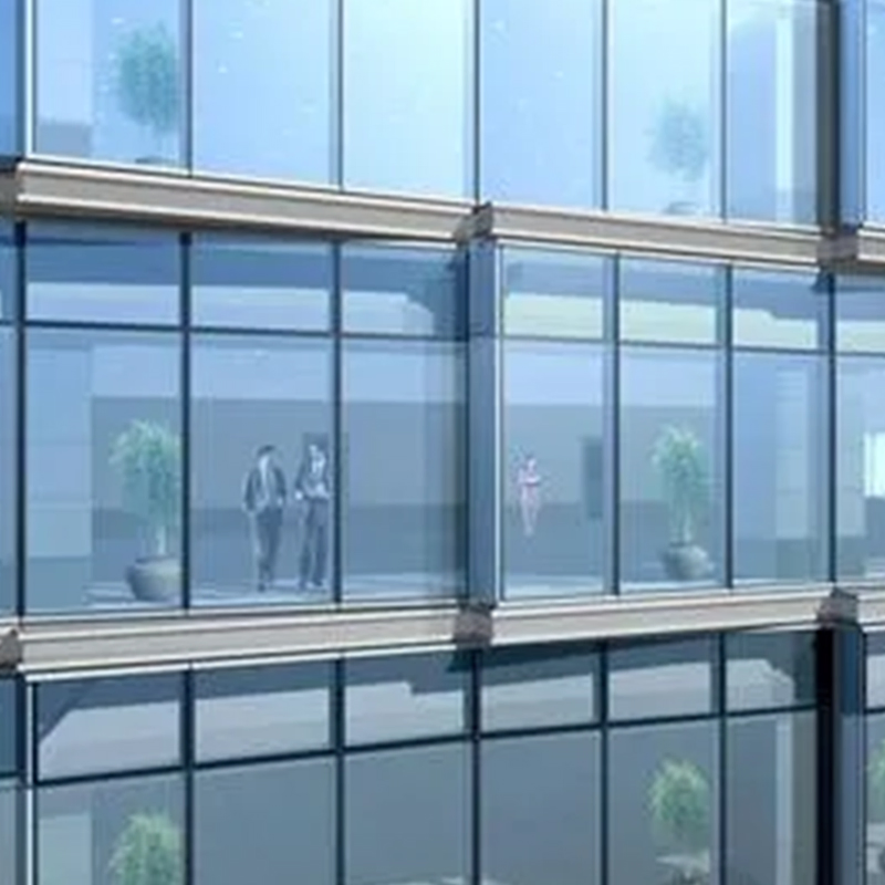 Tempered Toughened Metal Aluminum Glass Facade Curtain Wall for Commercial Building Exterior Cladding Decorative