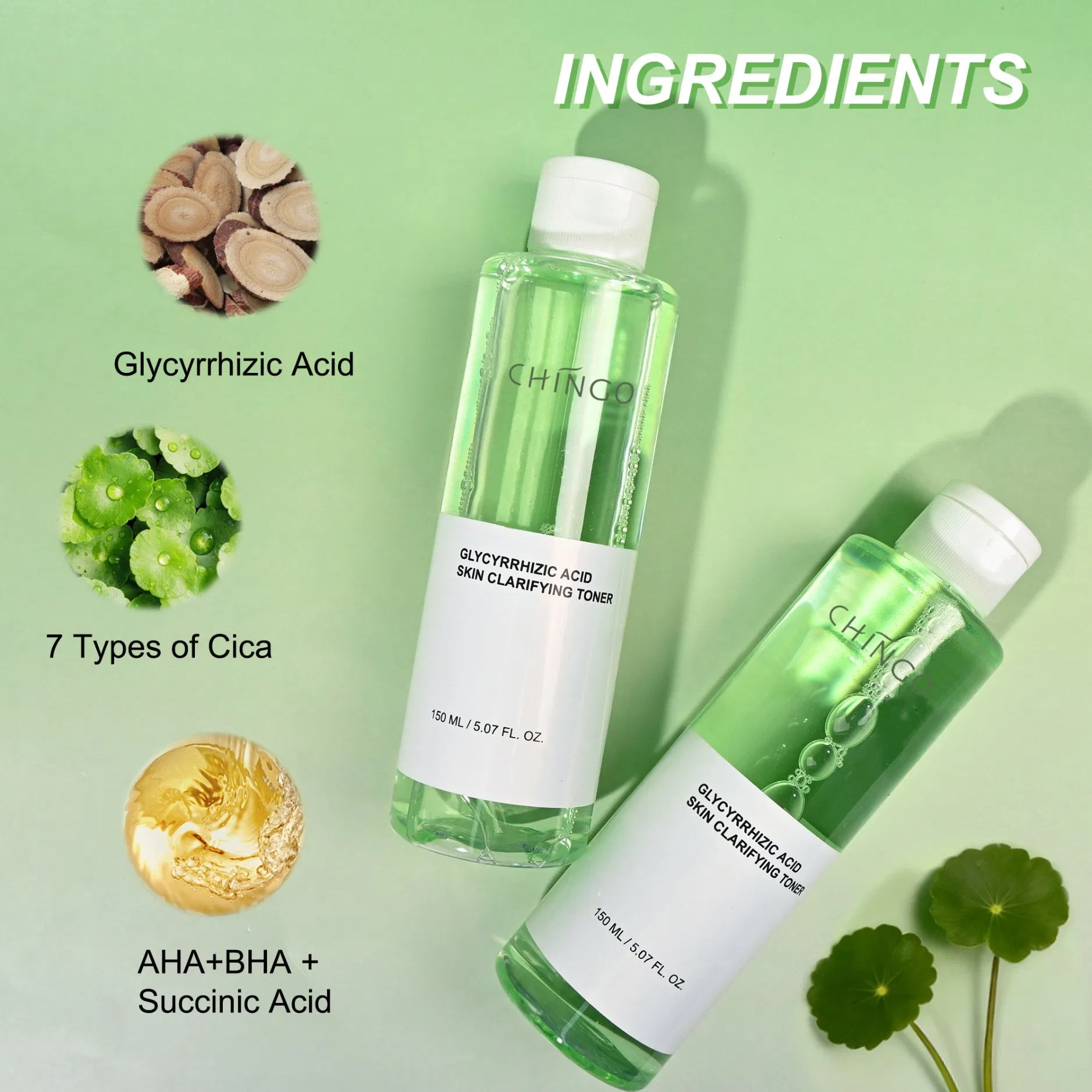 Natural Gentle Glycyrrhizic Acid Centella Facial Toner Soothing Irritation Barrier Balance