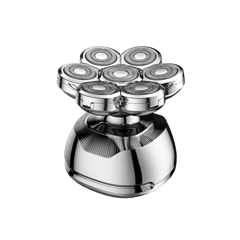 USB Seven-Blade Digital Display Electric Shaver Household Bald Self-Service Washable Cordless Hair Clipper