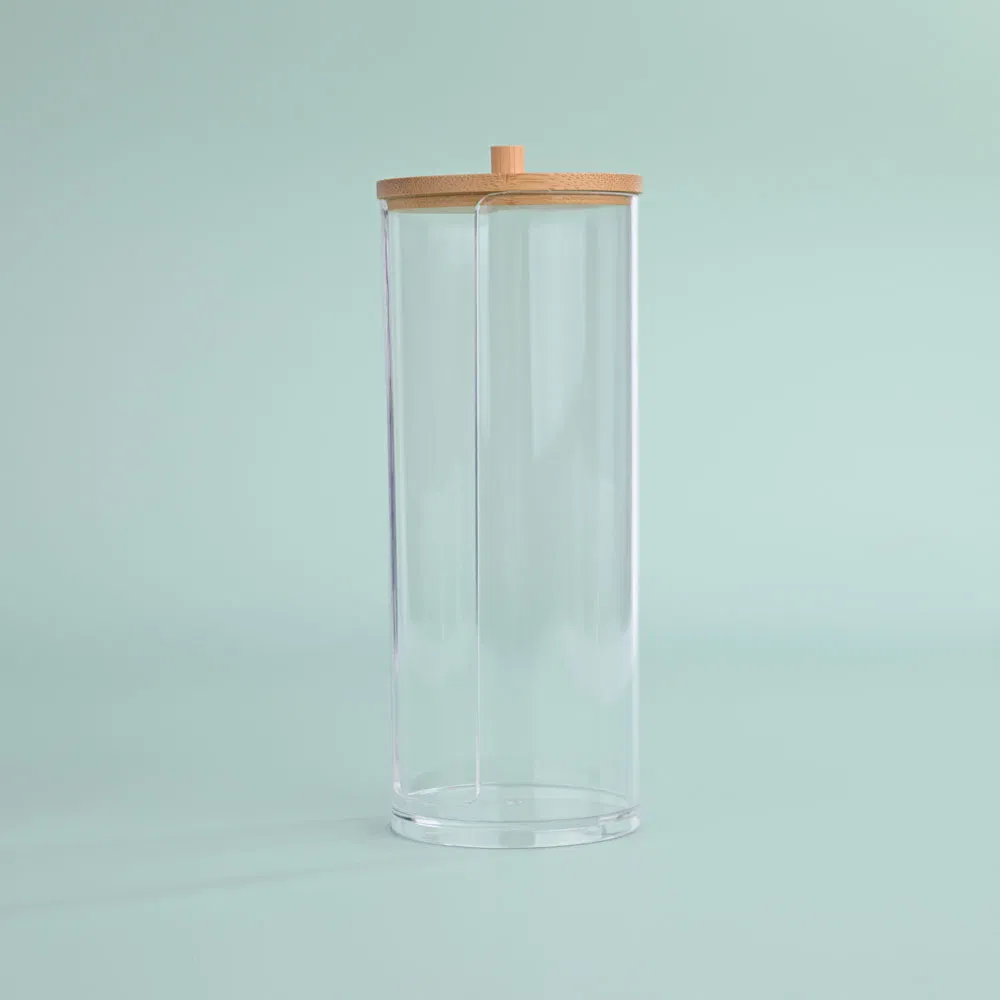 Acrylic Cotton Pad Organizer Clear Makeup Remover Pad Holder