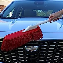 Detailing Kit with Ergonomic Plastic Handle Premium Car Microfiber Feather Multi-Purpose Duster