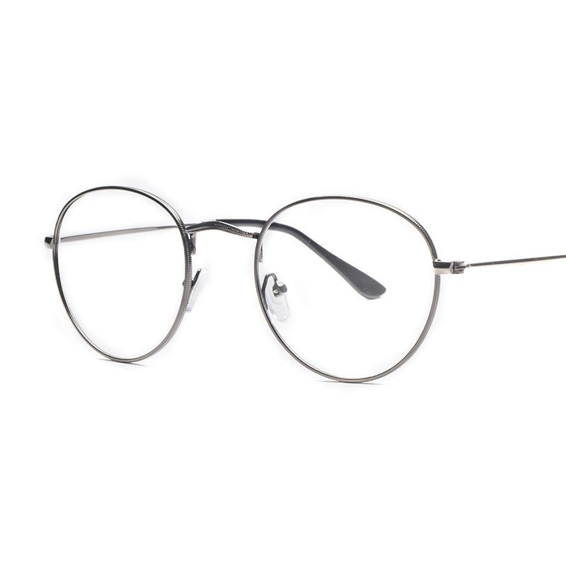 Classic Round Metal Clear Lens Glasses Frame Unisex Circle Eyeglasses Metal Optical Frames for Man