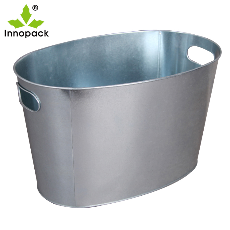 Oval Boat Shaped 15 Quart Galvanized Metal Beer Wine Ice Bucket for Promotion