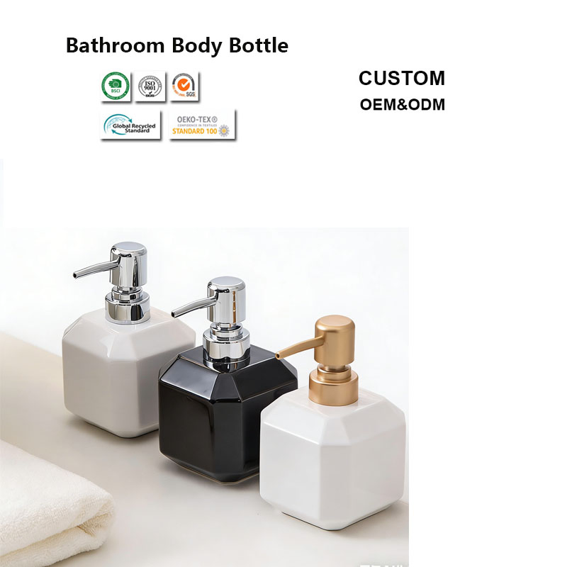 Durable Porcelain Bathroom Accessories Set for Shower Toilet Daily Storage