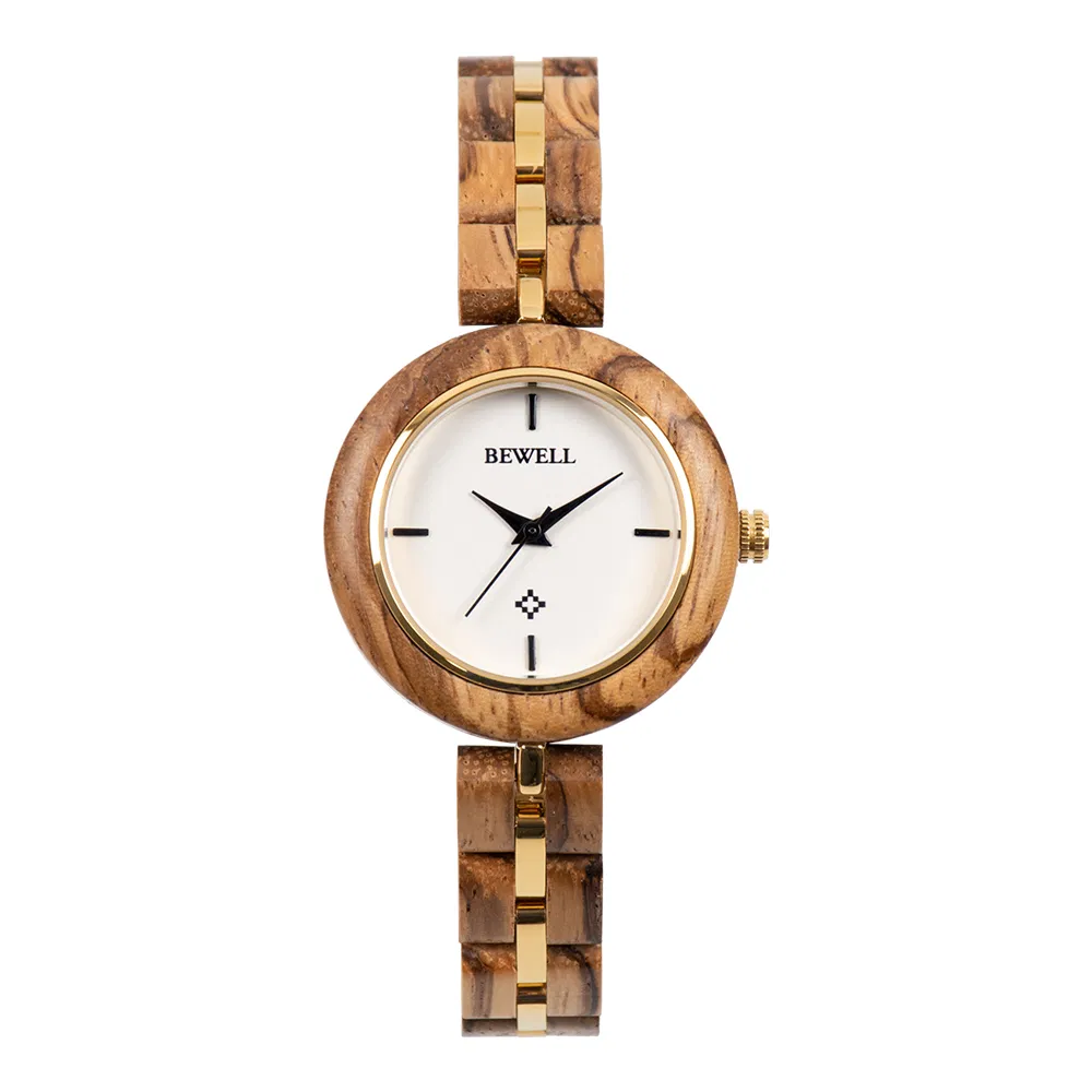 Amazon Top Seller 2023 Fashion Bewell Timepiece OEM Watch Custom Logo Wood Luxury Watches for Ladies Girls Watch